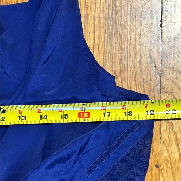 VANESSA BRUNO Women's 100% Silk Blue Slouchy Twist Detail Mini Dress‎ Size 36 - Picture 6 of 11